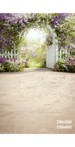 Tło fotograficzne „Kwiatowa brama do ogrodu” | E_798